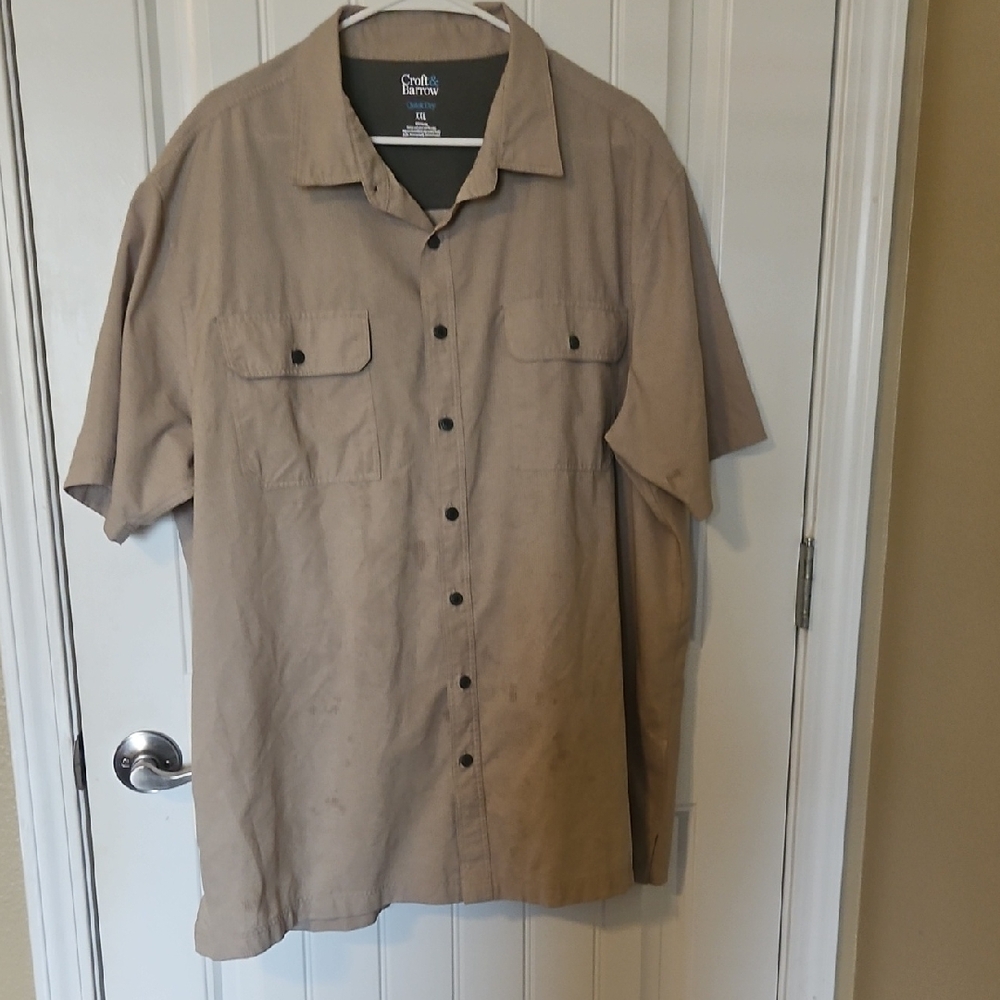 Carhartt Men's Casual Brown Button-Down Shirt